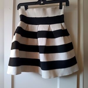 Dark blue and White Striped Skirt